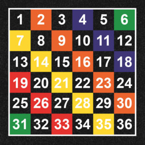 Alternate Panels Number Board 1-36