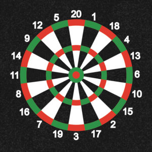 Dartboard Red White & Green