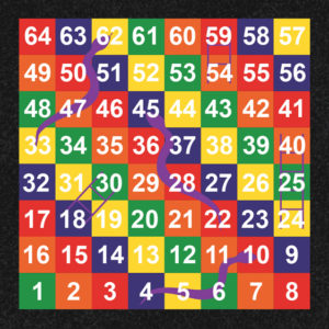 Solid Panels Snakes & Ladders 1-64