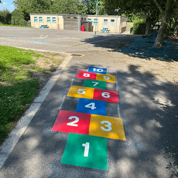 hopscotch and maths markings